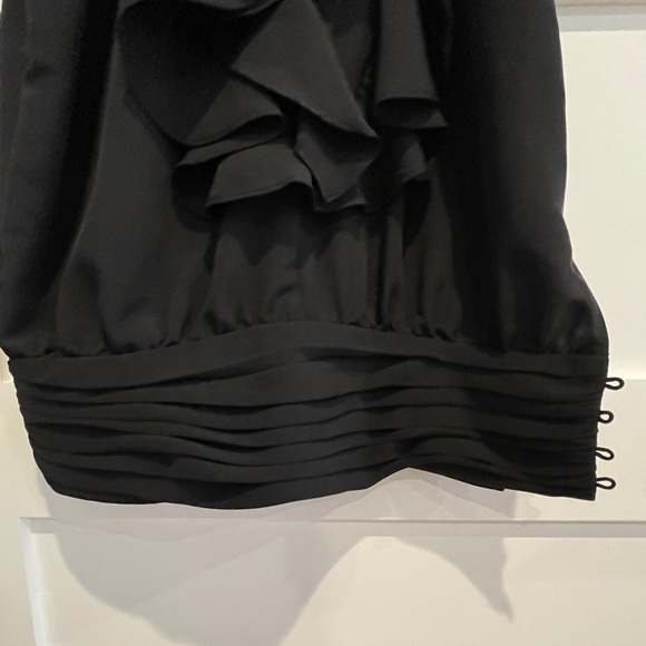 Black Ruffled Halter Top - Picture 3 of 7